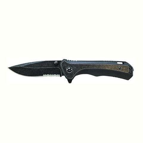 Schrade Liner Lock - - Stonewash Stainless Steel, G10 Aluminum Handle, Boxed