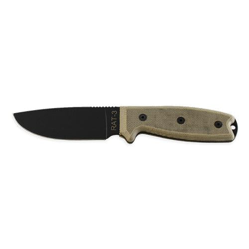 Rat-3 - Plain Edge with Black Nylon Sheath