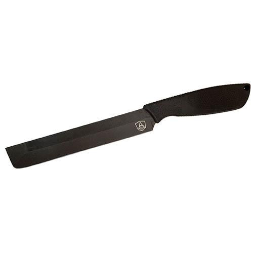 Spec Plus Alpha Survival Fixed Blade Knife -  Machete 7" High Carbon Steel Blade Synthetic Rubber Handle Black