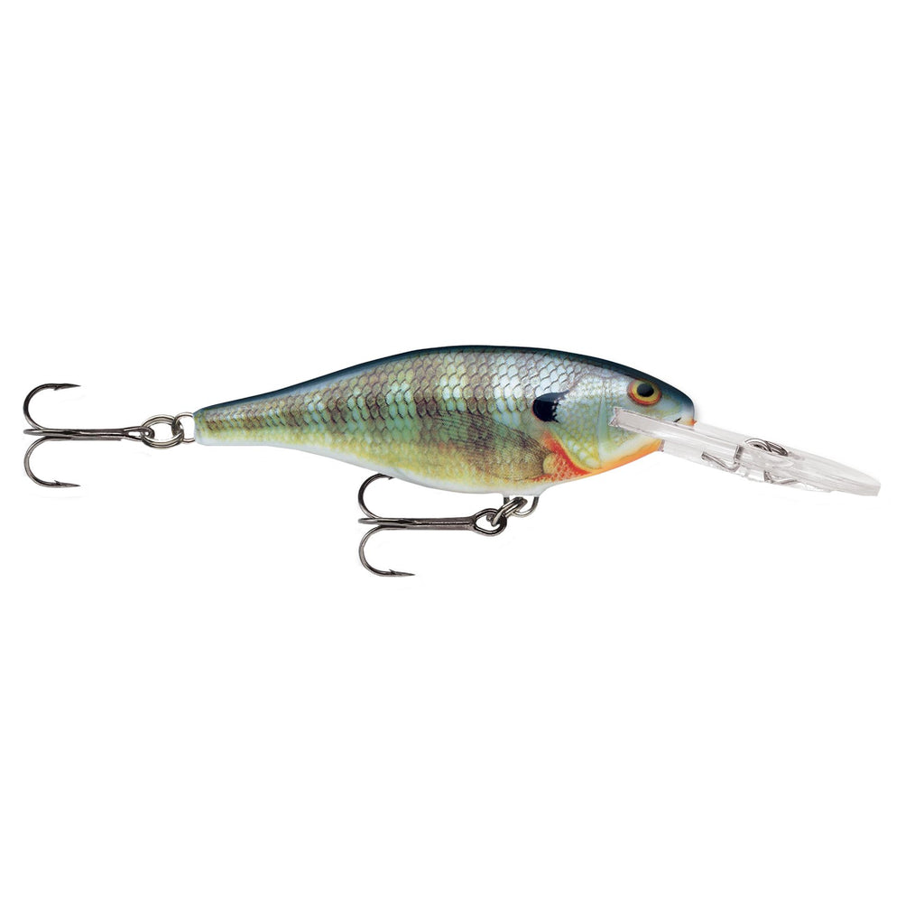 Shad Rap Lure - Size 07, 2 3-4" Length, 5'-11' Depth, 2 Number 6 Treble Hooks, Bluegill, Per 1