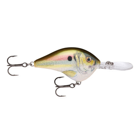 Dives-To Series Custom Ink Lure - Size 10,  2 1-4" Length 6' Depth 2 Number 4 Treble Hooks, Live River Shad, Per 1