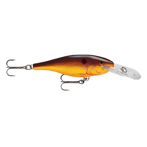 Shad Rap Lure - Size 07, 2 3-4" Length, 5'-11' Depth, 2 Number 6 Treble Hooks, Crawdad, Per 1