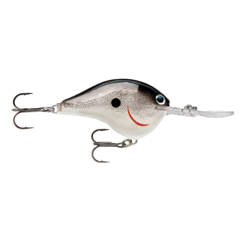 Dives-To Series Custom Ink Lure - Size 10,  2 1-4" Length, 6' Depth, 2 Number 4 Treble Hooks, Silver, Per 1