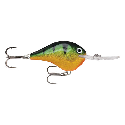 Dives-To Series Custom Ink Lure - Size 10,  2 1-4" Length, 6' Depth, 2 Number 4 Treble Hooks, Perch, Per 1