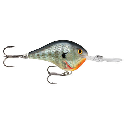 Dives-To Series Custom Ink Lure - Size 04, 2" Length, 4' Depth, 2 Number 6 Treble Hooks, Bluegill, Per 1