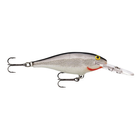 Shad Rap Lure - Size 05, 2" Length, 4'-9' Depth, 2 Number 8 Treble Hooks, Silver, Per 1