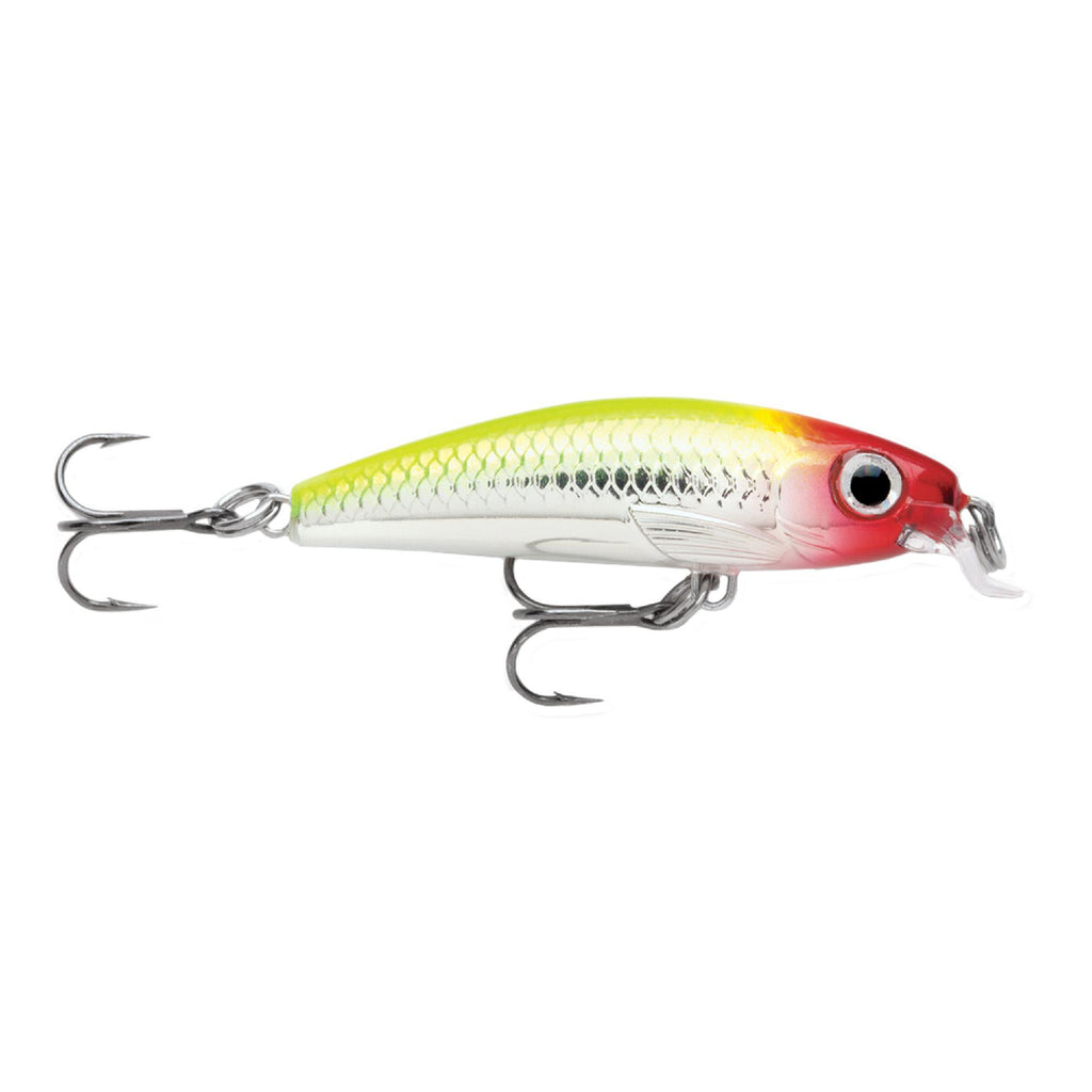 Ultra Light Minnow Lure - Size 06, 2 1-2" Length, 2'-3' Depth, 2 Number 8 Treble Hooks, Clown, Per 1