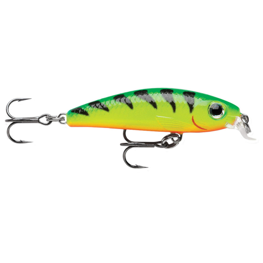 Ultra Light Minnow Lure - Size 06, 2 1-2" Length, 2'-3' Depth, 2 Number 8 Treble Hooks, Figer Tiger, Per 1