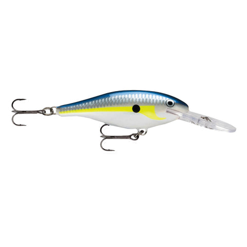 Shad Rap Lure - Size 07, 2 3-4" Length, 5'-11' Depth, 2 No 6 Treble Hooks, Helsinki Shad, Per 1