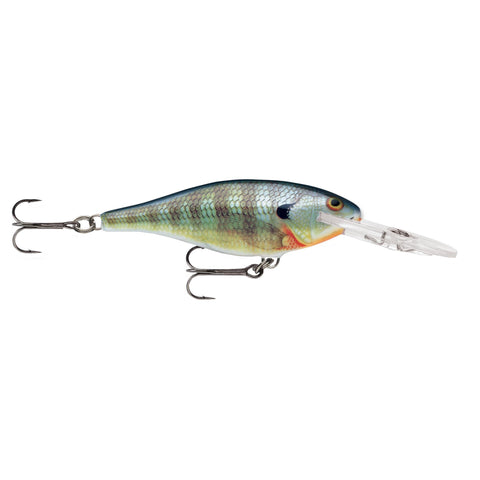 Shad Rap Lure - Size 05, 2" Length, 4'-9' Depth, 2 Number 8 Treble Hooks, Bluegill, Per 1