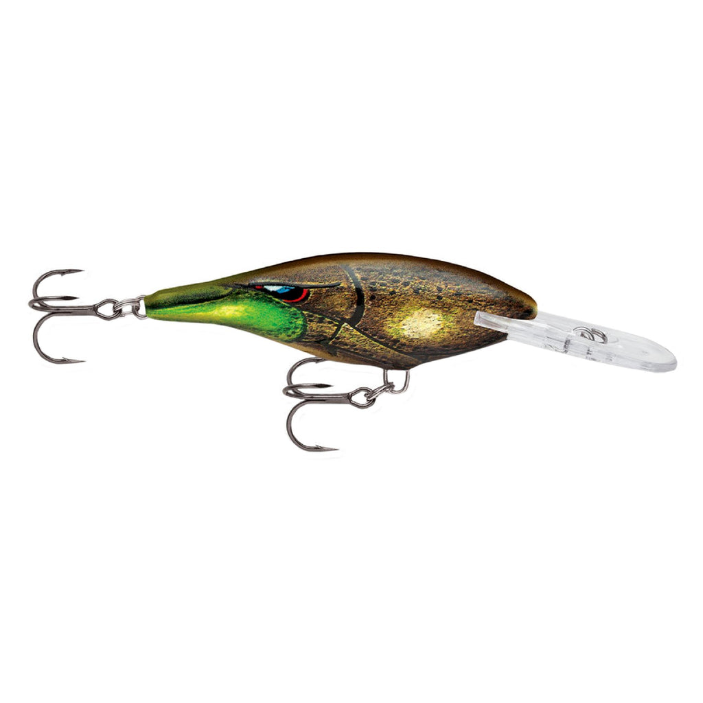 Shad Rap Lure - Size 05, 2" Length, 4'-9' Depth, 2 Number 8 Treble Hooks, Mossy, Per 1