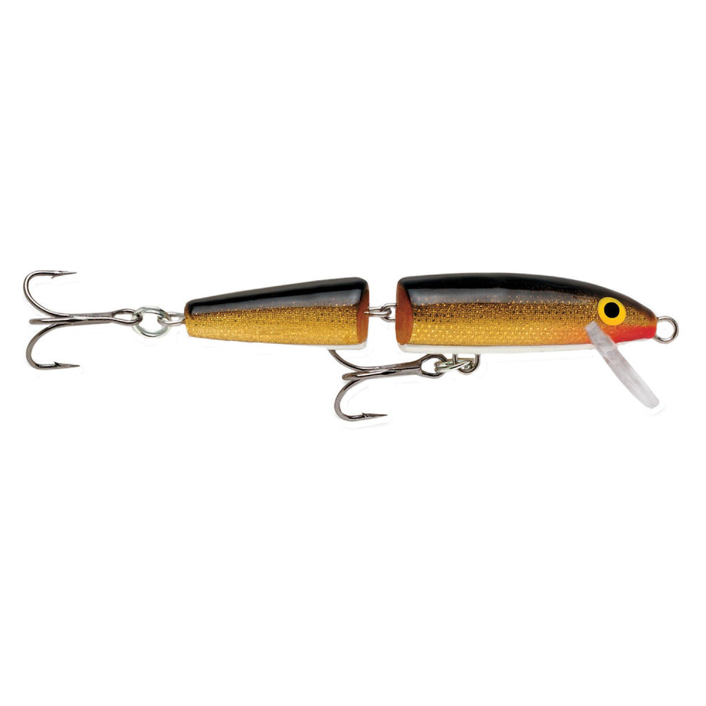 Jointed Lure - Size 07, 2 3-4" Length, 4'-6' Depth, 2 Number 8 Treble Hooks, Gold, Per 1