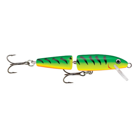 Jointed Lure - Size 07, 2 3-4" Length, 4'-6' Depth, 2 Number 8 Treble Hooks, Fire Tiger, Per 1