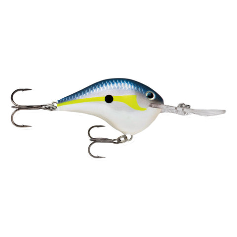 Dives-To Series Custom Ink Lure - Size 06, 2" Length, 6' Depth, 2 Number 5 Treble Hooks, Helsinki Shad, Per 1