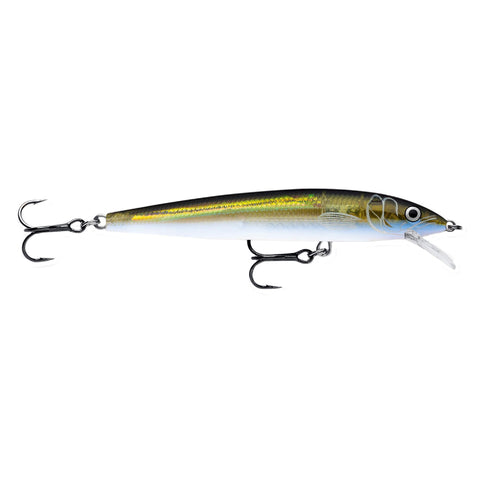 Husky Jerk Lure - Size 08, 3 1-2" Length, 4'6' Depth, 2 Number 6 Treble Hooks, Olive Ghost, Per 1