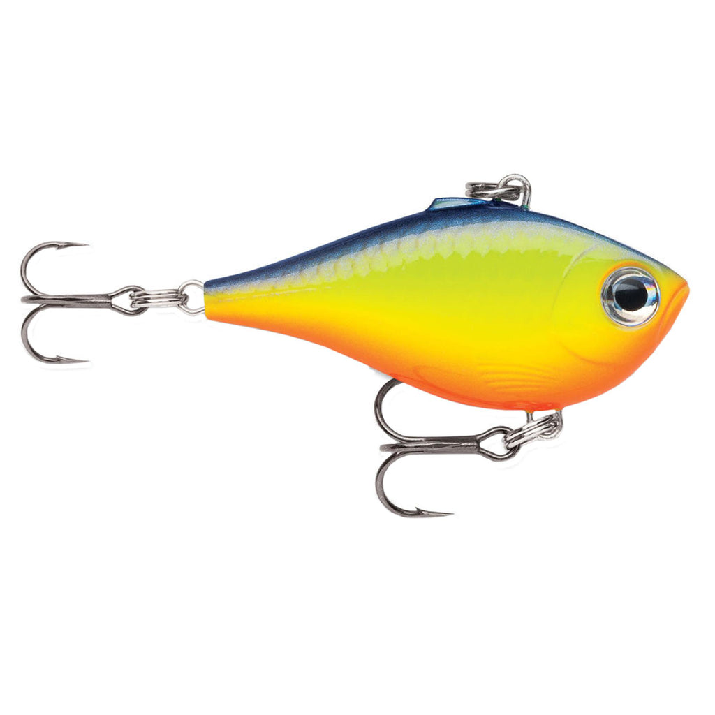 Ultra Light Rippin' Rap Lure - Size 04, 1 1-2" Length, Variable Depth, No 10-12 Treble Hook, Hot Steel, Per 1