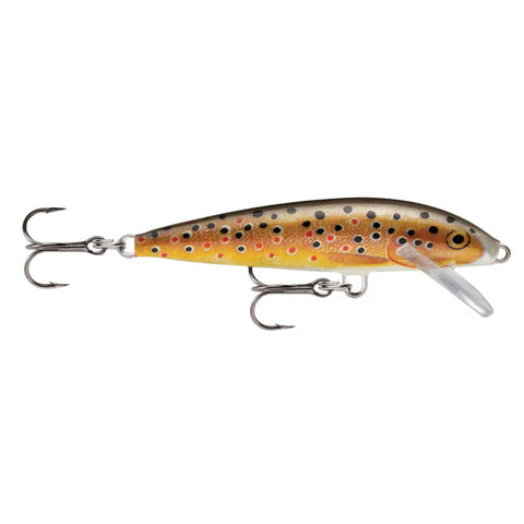 Original Floating Lure - Size 05, 2" Length, 3'-5' Depth, 2 Number 10 Treble Hooks, Brown Trout, Per 1