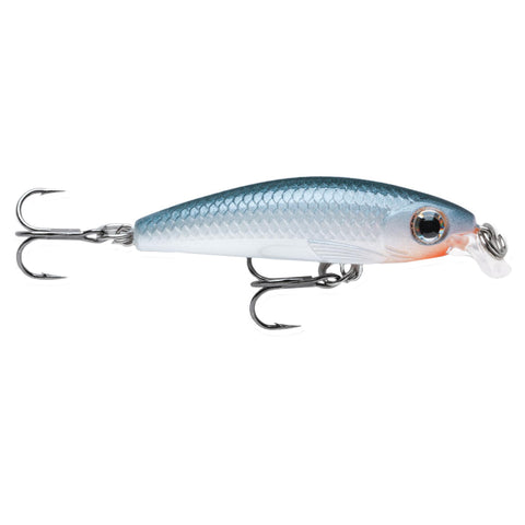 Ultra Light Minnow Lure - Size 06, 2 1-2" Length, 2'-3' Depth, 2 Number 8 Treble Hooks, Shad, Per 1