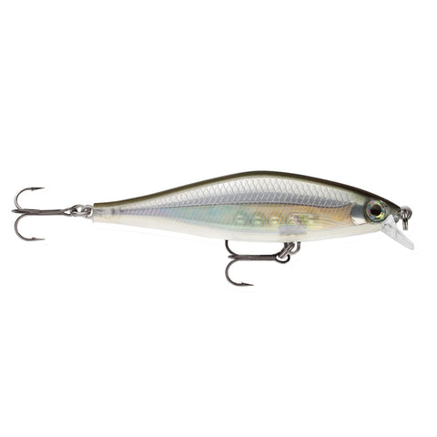 Shadow Rap Shad Lure - Size 09, 3 1-2" Length, 3'4' Depth, 2 Number 6 Treble Hooks, Ghost Shiner, Per 1