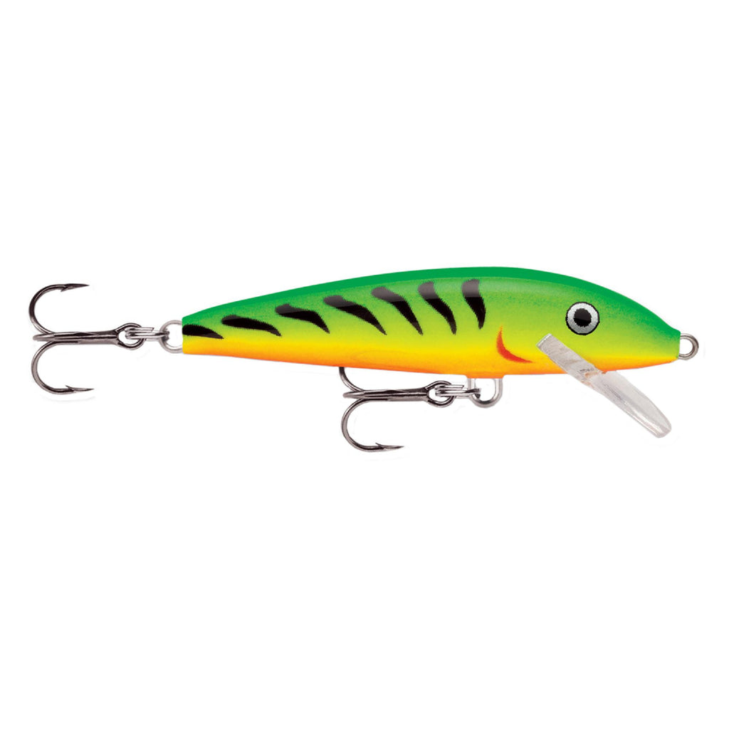 Original Floating Lure - Size 09, 3 1-2" Length, 3'-5' Depth, 2 Number 7 Treble Hooks, Fire Tiger, Per 1