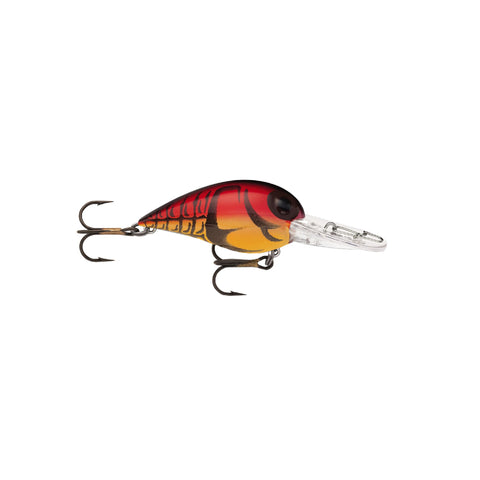 Original Wiggle Wart Lure - 2" Length, 7'-14' Depth, Number 4 Hook, Red Craw, Per 1