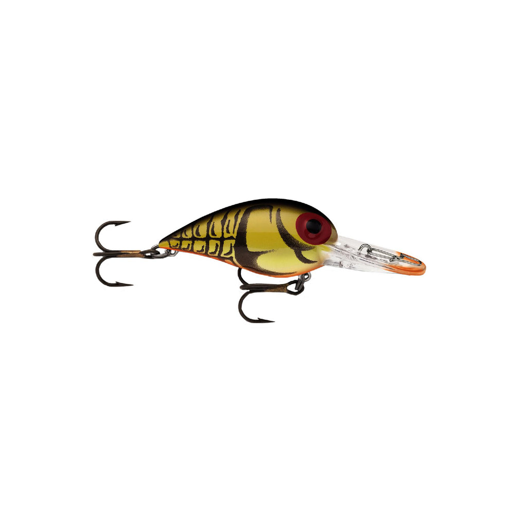 Original Wiggle Wart Lure - 2" Length, 7'-14' Depth, Number 4 Naturistic Green Crawfish, Per 1