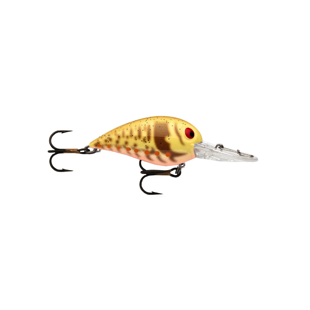 Original Wiggle Wart Lure - 2" Length, 7'-14' Depth, Number 4 Hook, Brown Faded Molting Craw, Per 1