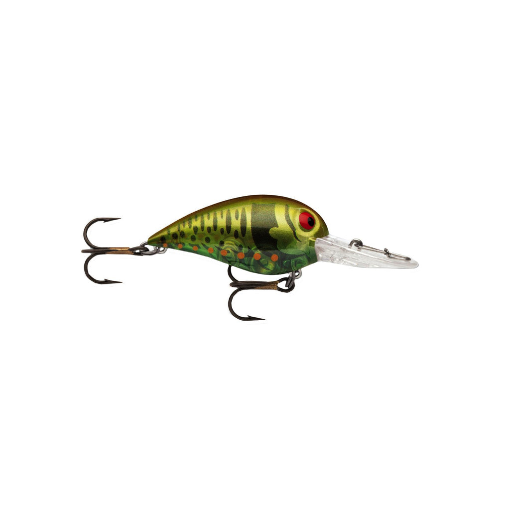 Original Wiggle Wart Lure - 2" Length, 7'-14' Depth, Number 4 Hook, Phantom Green Copper Craw, Per 1