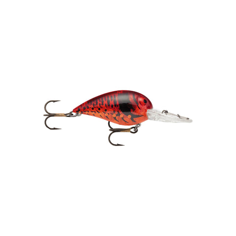 Original Wiggle Wart Lure - 2" Length, 7'-14' Depth, Number 4 Hook, Phantom Red Craw, Per 1