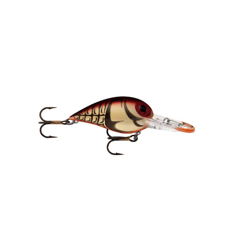 Original Wiggle Wart Lure - 2" Length, 7'-14' Depth, Number 4 Hook, Naturistic Brown Crayfish, Per 1