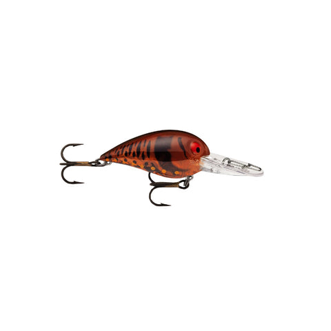 Original Wiggle Wart Lure - 2" Length, 7'-14' Depth, Number 4 Hook, Phantom Brown Orange Craw, Per 1