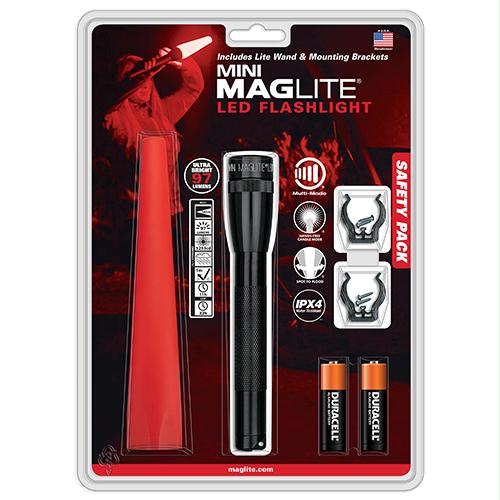 Mini Maglite Safety Pack, AA Twist Head with 97 Lumens