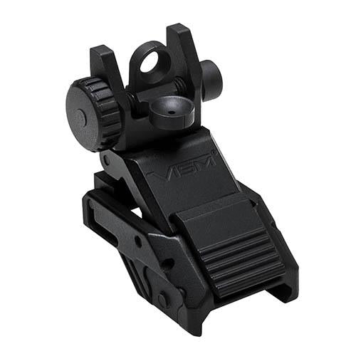 Vism Pro Series AR Flip Up Sight - Rear, Black