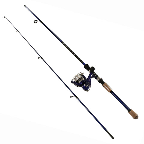 Fin-Chaser Spinning Combo - 30 Reel Size, 6' Length, 2 Piece, 1-8-3-8 oz Lure Rating, Ambidextrous