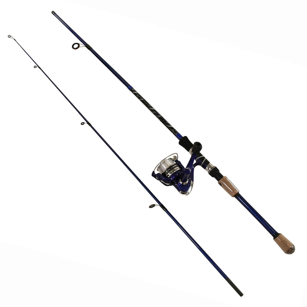 Fin-Chaser Spinning Combo - 40 Reel Size, 7' Length, 2 Piece, 1-4-3-4 oz Lure Rating, Ambidextrous