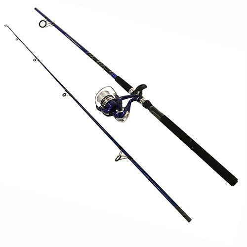 Fin-Chaser Spinning Combo - 40 Reel Size, 8' Length, 2 Piece, 1-2-1 1-2 oz Lure Rate, Medium-Heavy Power