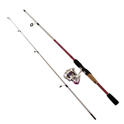 Steeler XP Spinning Combo - 20 Reel Size, 1BB Bearings, 5'6" Length, 2 Piece, Medium Power, Pink