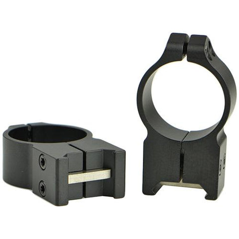 Maxima Permanent Attachable Weaver Style Rings - 30mm, Extra High Height, Matte Black