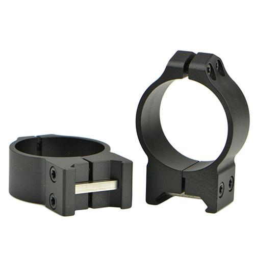 Maxima Permanent Attachable Weaver Style Rings - 34mm, Medium Height, Matte Black