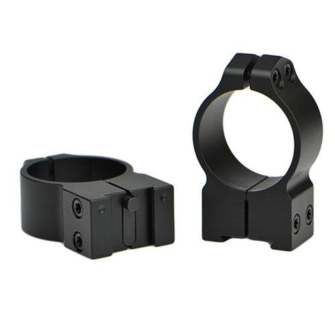 Permanent Attachable Ring Mounts - 30mm, High Height, Tikka T3, Whitetail Hunter, and 595, Matte Black