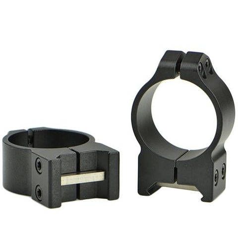 Maxima Permanent Attachable Weaver Style Rings - 30mm, Medium Height, Matte Black