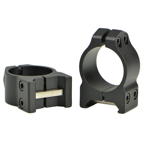 Maxima Permanent Attachable Weaver Style Rings - 1", Low Height, Matte Black