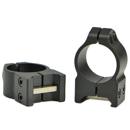 Maxima Permanent Attachable Weaver Style Rings - 1", Medium Height, Matte Black