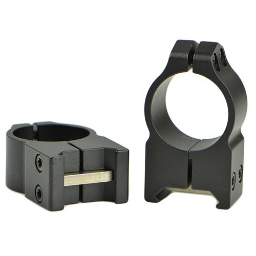 Maxima Permanent Attachable Weaver Style Rings - 1", High  Height, Matte Black