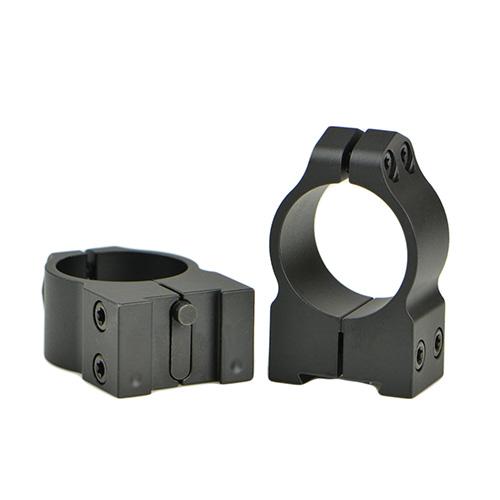 Permanent Attachable Ring Mounts - 1", Medium Height, Tikka T3, Whitetail Hunter, 595, and 695, Matte Black