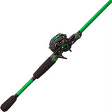 Mach Baitcast Combo - 7.1:1 Gear Ratio, 10 Bearings, 6'10 1pc Rod, Medium-Heavy Power, Left Hand