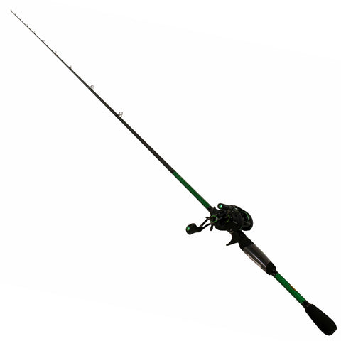 Mach Baitcast Combo - 7.1:1 Gear Ratio, 10 Bearings, 6'10 1pc Rod, Medium-Heavy Power, Left Hand