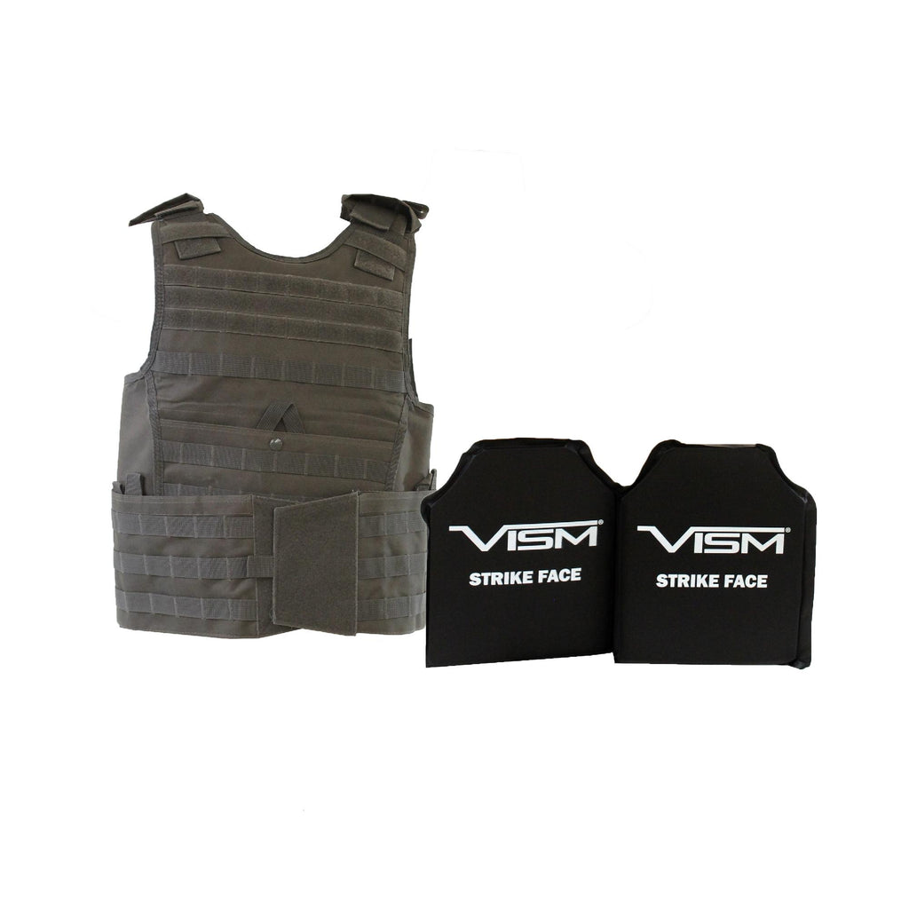 Expert Plate Carrier Vest with 10" x 12" Soft Panels - Urban Gray