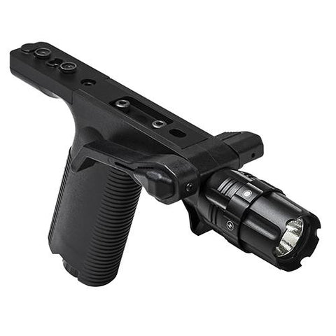 VISM Vert Grip with Strobe Flashlight - KeyMod, 250 Lumens, Black