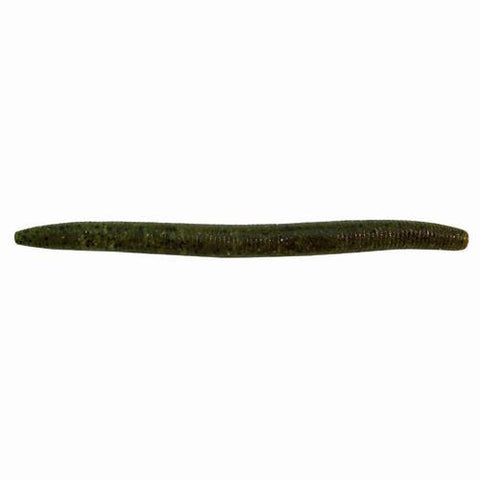 Zero Soft Bair Worm Lure - 5" Body Length Variable Depth, Green Pumpkin, Per 6